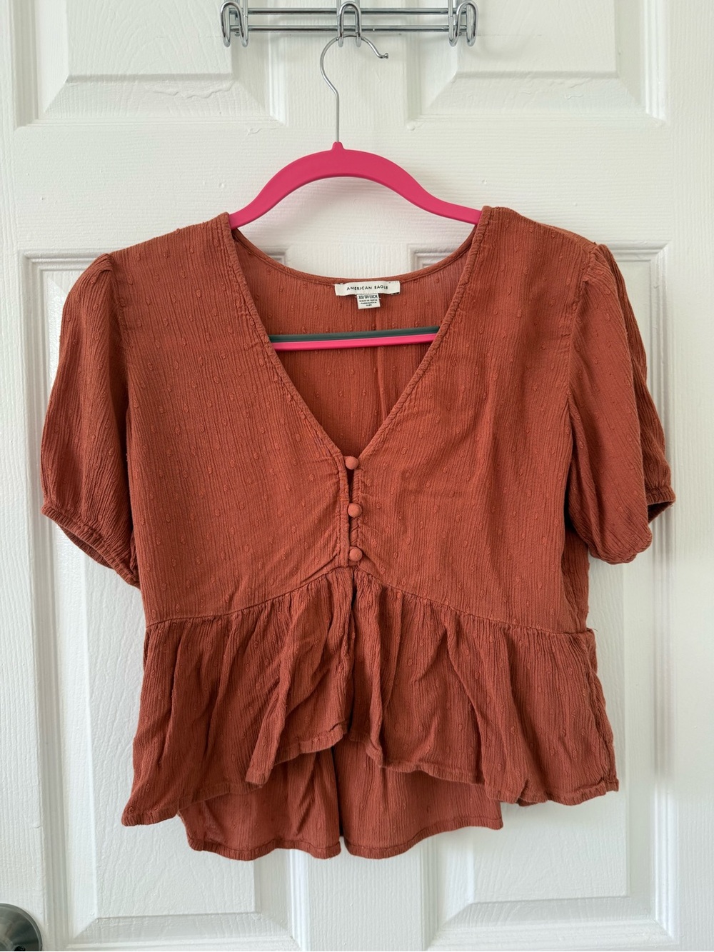 American Eagle Orange Blouse